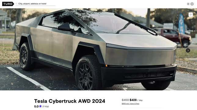 Image for article titled If You're Dying To Drive A Tesla Cybertruck, Just Rent One On Turo