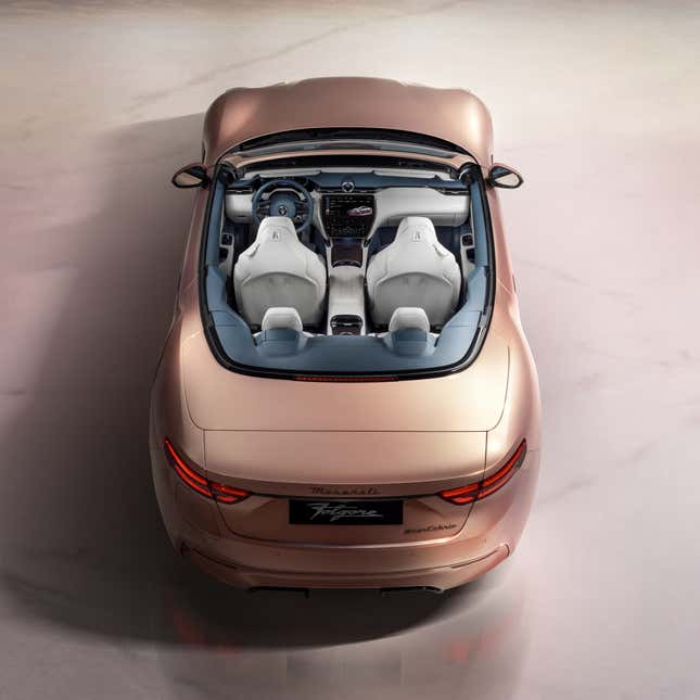 A render of the rear end of the Maserati EV.