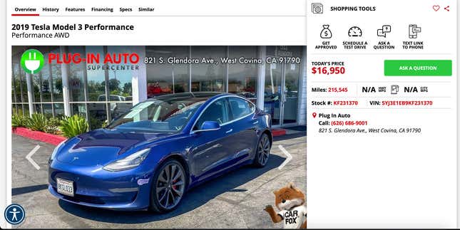 Image for article titled You Can Already Buy A Tesla For $25,000, They're Just Used