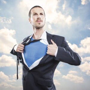 businessman as a superhero