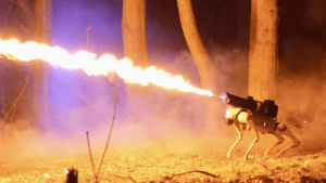 You Can Now Buy A Totally Legal Flame-Throwing Robot Dog Because America