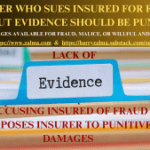 Insurer Who Sues Insured for Fraud Without Evidence Should be Punished